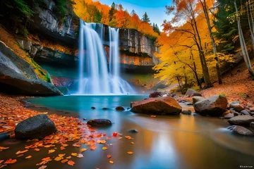  waterfall in autumn © Naila