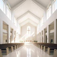 Fototapeta premium Contemporary church interior