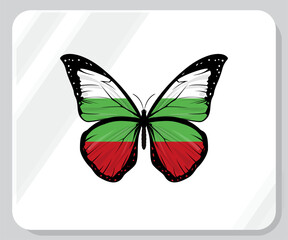 Bulgaria Butterfly Flag Pride Icon

