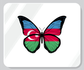 Azerbaijan Butterfly Flag Pride Icon
