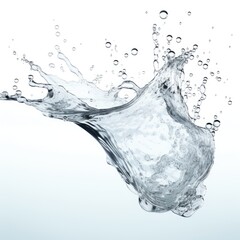 Fototapeta na wymiar water splash on white background. Generative AI