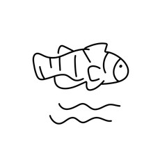 Fish modern line design style icons