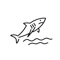 Fish modern line design style icons