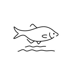 Fish modern line design style icons
