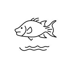 Fish modern line design style icons