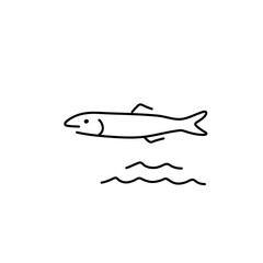 Fish modern line design style icons