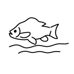Fish modern line design style icons
