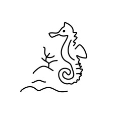 Fish modern line design style icons