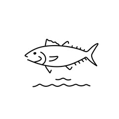 Fish modern line design style icons