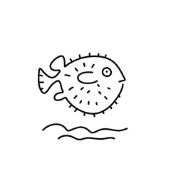 Fish modern line design style icons