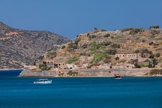 Spinalonga Island, Elounda, Mirabello Gulf, Lasithi, Crete, Greek Islands