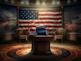 Presidential desk in oval office