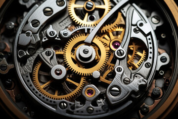 Clock mechanism. Generative AI