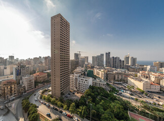 Murr tower, one of Beirut's most iconic abandoned buildings