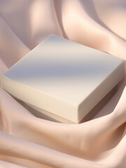 jewelry product  stand_cosmetic display_podium on soft fabric