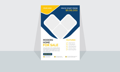 real estate flyer template. Flyer Design template property sale flyer design, flyer design for rent, construction and renovation business flyer