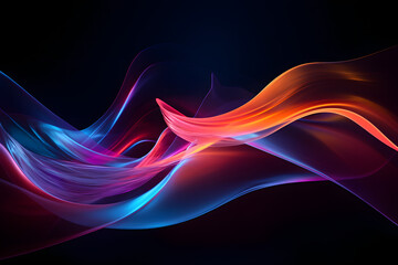 colored cloudy rainbow energy waves on a black background wallpaper