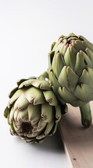 The art of cooking: culinary delights featuring artichokes isolates on white background, generative ai