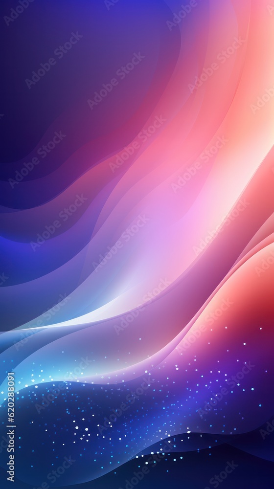 Poster dynamic backdrop banner, adorned with wavy abstract shapes and a glittering effect design.