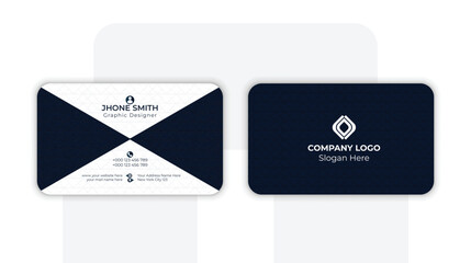 Double-sided creative business card vector design template.