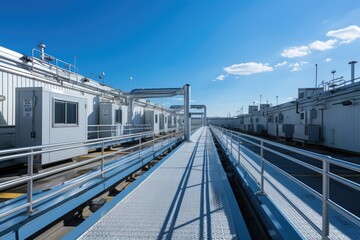 Fototapeta premium Commercial Building Roof professional photograpphy AI Generated 