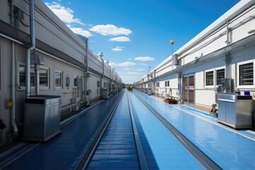 Obraz premium Commercial Building Roof professional photograpphy AI Generated 