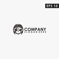 Skull Logo Design Vector Template. Modern Design. Vector Illustration