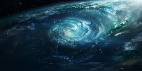 Raging Tides: Unleashing Nature's Fury,illustration,created with Generative AI Technology
