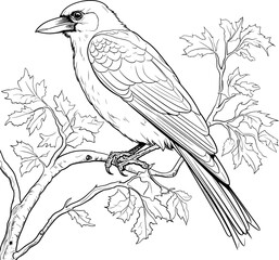 Bird Line Art