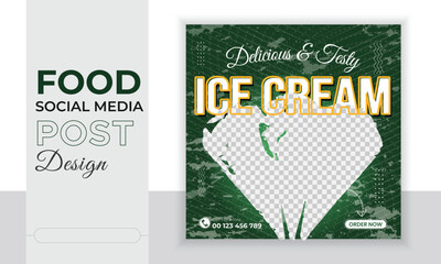 Food social media post design