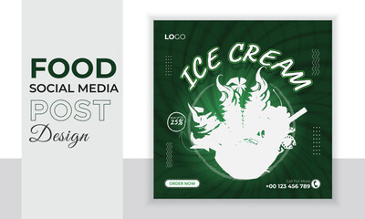 Food social media post design