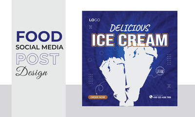 Food social media post design