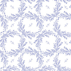 Fototapeta premium Floral geometry seamless pattern