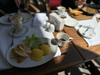 table setting at restaurant 
