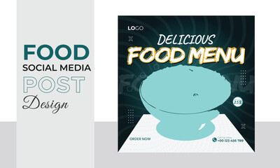 Food social media post design