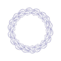 Leaves boarder wreath frame in pastel line art for design card or invitation