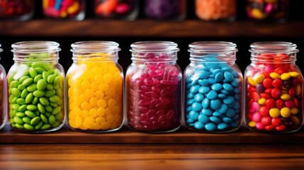 Fototapeta na wymiar candies in a glass jar