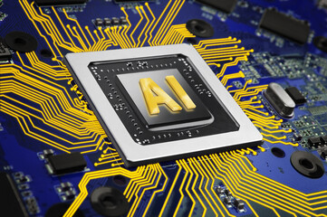 Electronic circuit board with AI processor