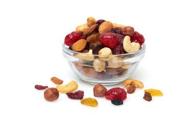 Set of nuts and dried fruits