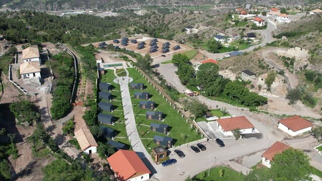 Newly built modern style city of Lachin in Azerbaijan 