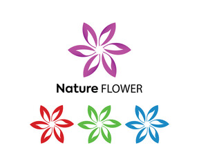 beauty nature leaf logo design set premium vector