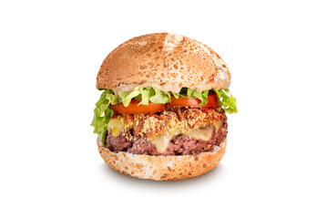 handmade burger with meat and sauce