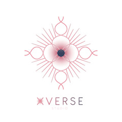 Minimal space logo design, Celestial logotype, Minimalistic, geometric, Space, Universe