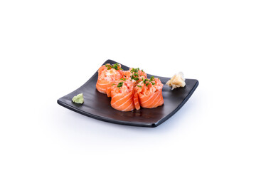 japanese food on white background