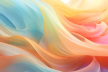 Poster Im Rahmen abstract colorful background with waves design wallpaper © youriy
