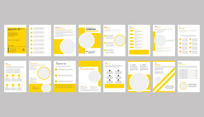 : flyer set, company profile, presentation template, Social media pack, modern blog posts, simple banner, trendy book, For app, digital display style, A4, WEBINAR.