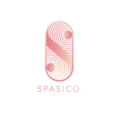 Minimal space logo design, Celestial logotype, Minimalistic, geometric, Space, Universe