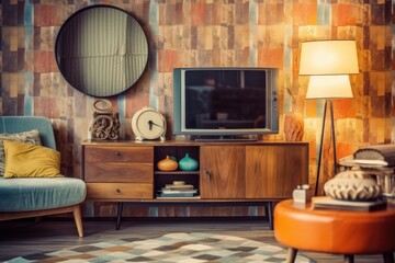 vintage interior design professional photograpphy AI Generated 