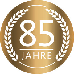Button 85 Jahre Gold
