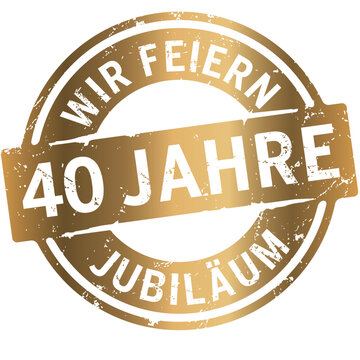 Button Wir feiern 40 Jahre Gold zerkratzt